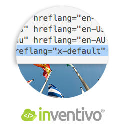 Plugin-Symbol von inventivo mit einem Ausschnitt aus hreflang-Angaben, in dem x-default hervorgehoben ist