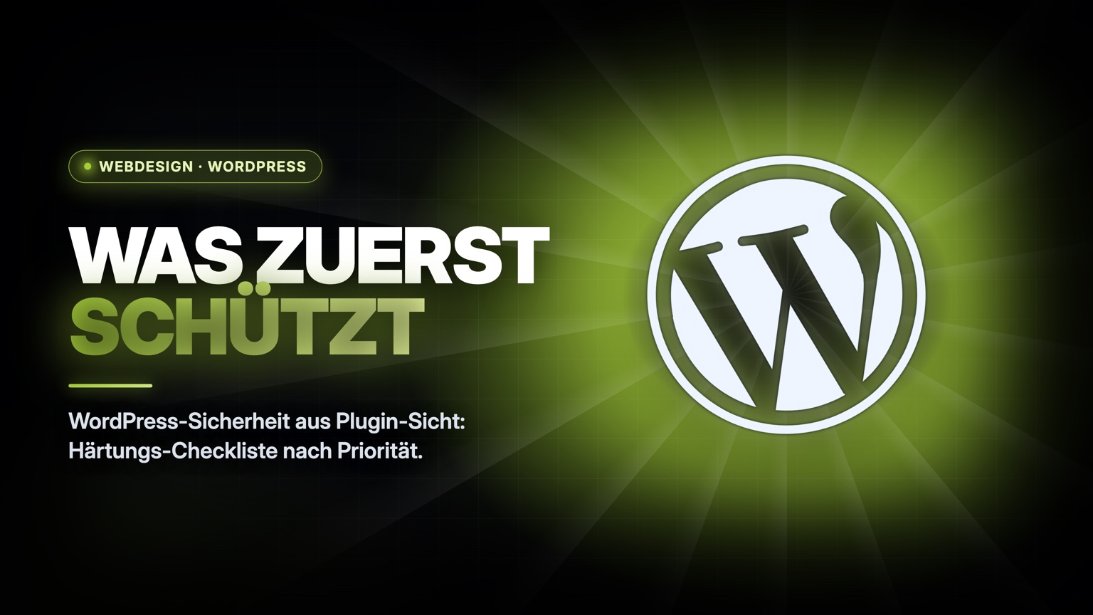 WordPress-Sicherheit: Härtungs-Checkliste nach Priorität, Blog-Header von inventivo mit WordPress-Logo